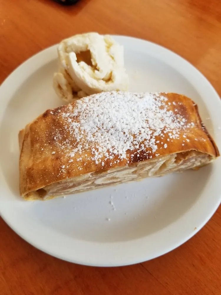 Apple Strudel with Ice Cream
