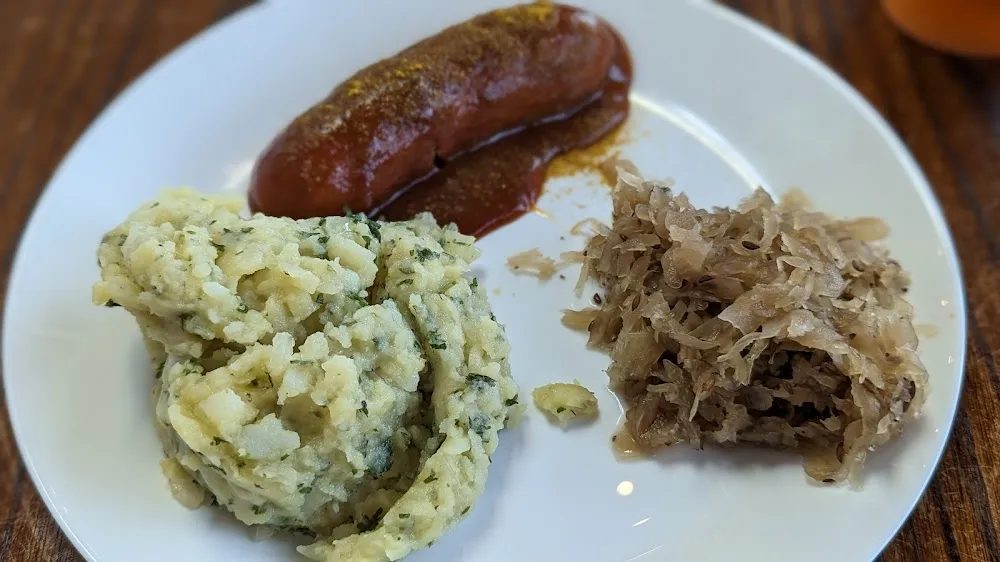 Curywurst with Side of Potato Salad